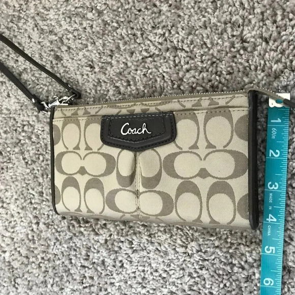 Coach Tan Signature Print Wristlet - Picture 5 of 5